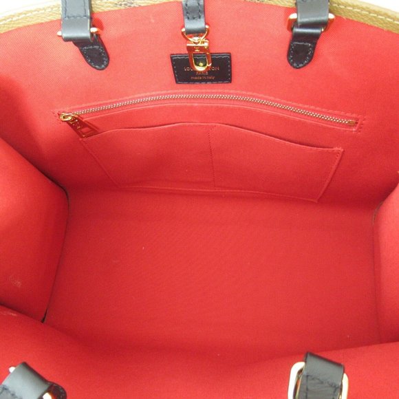 LOUIS VUITTON On The Go MM Tote Bag  Monogram Giant canvas Brown Used LV - Picture 3 of 11